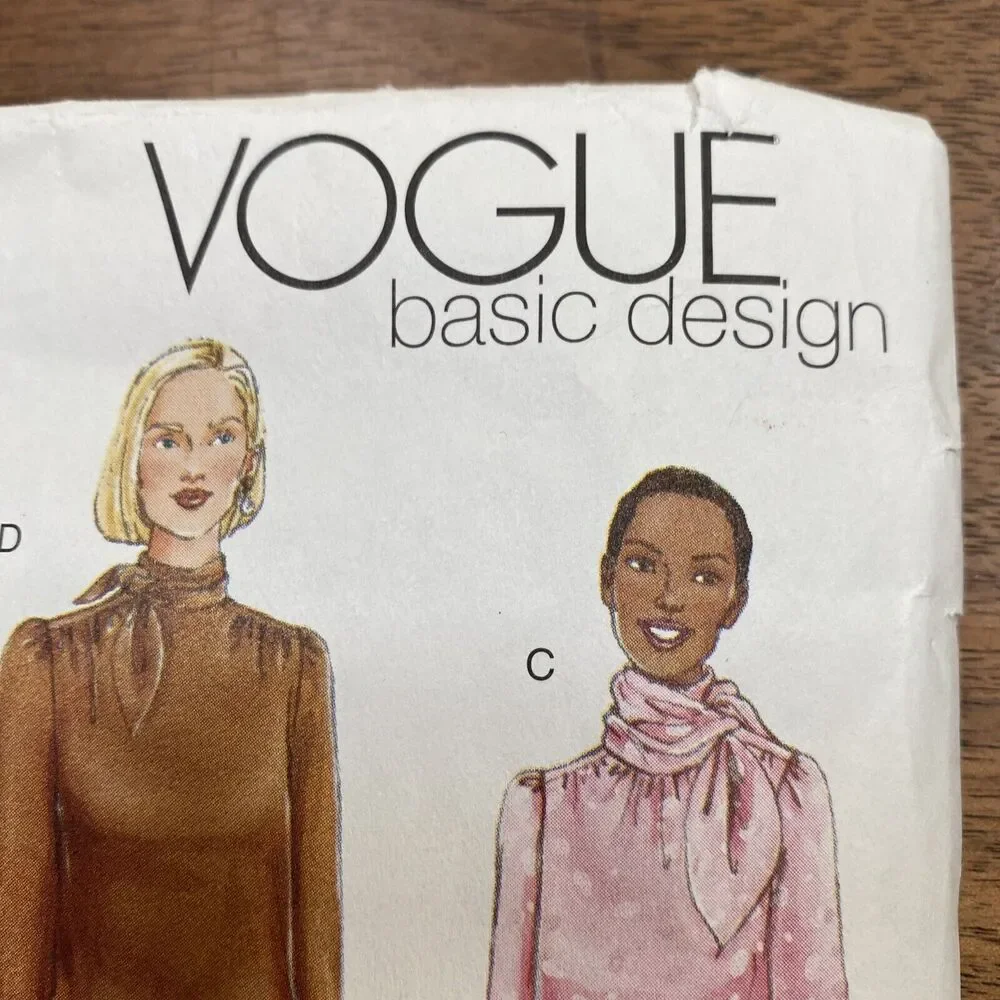 Vogue Sewing Pattern 2447 Midi Dress Blouson Drop Waist Y2K 2000s sizes 12-16